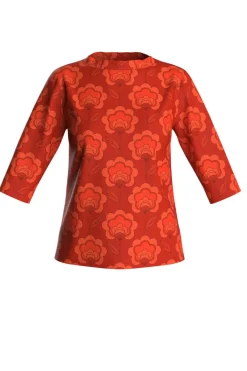 New Agnes topp Retroblom röd Toppar