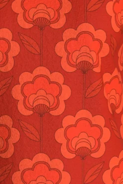 New Agnes topp Retroblom röd Toppar