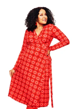 Fashion Anna-Klara klänning Mosaik Röd Klänningar