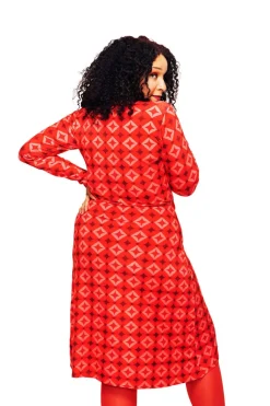 Fashion Anna-Klara klänning Mosaik Röd Klänningar