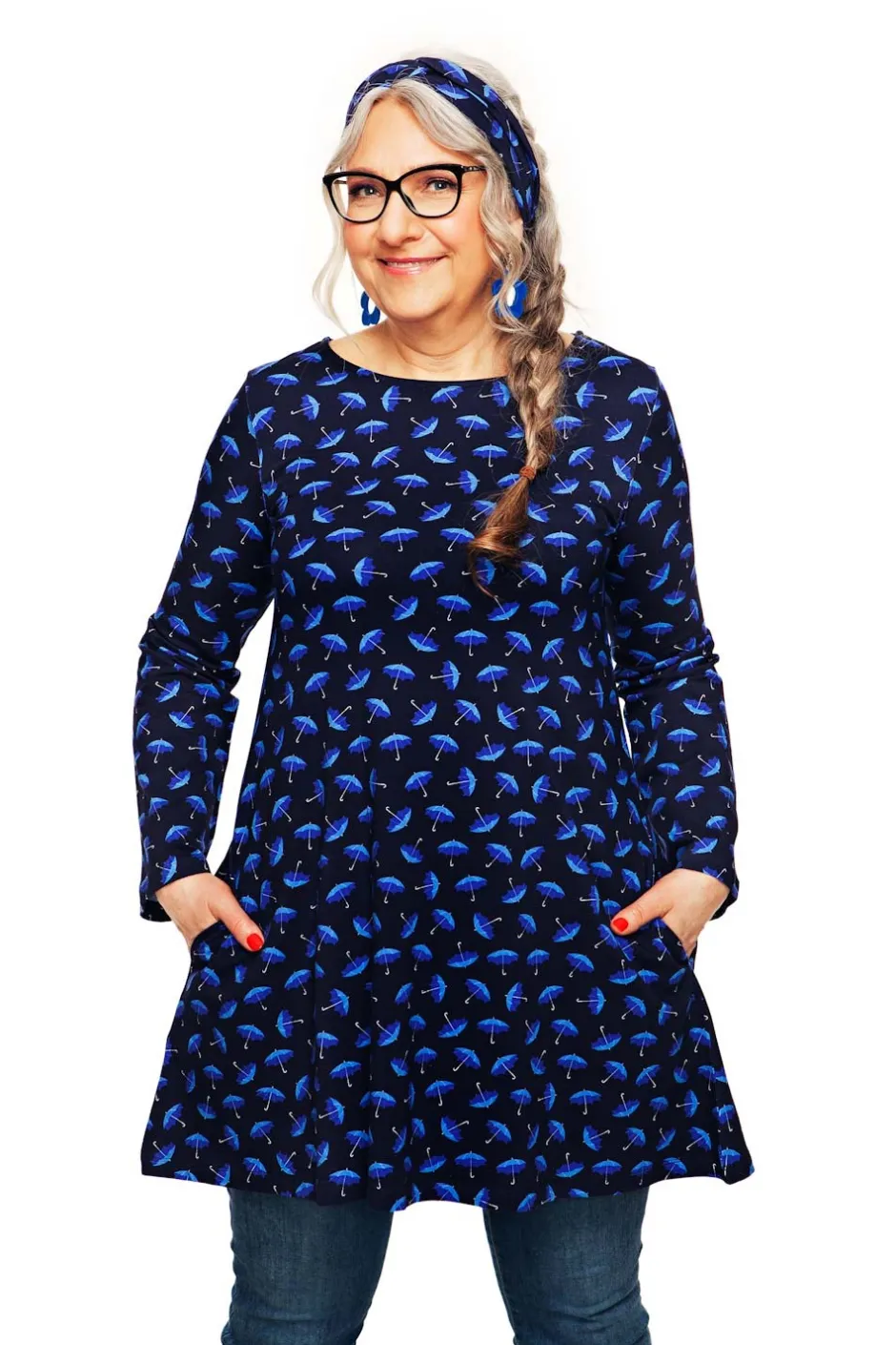 Fashion Annelie tunika Paraply Blå Klänningar