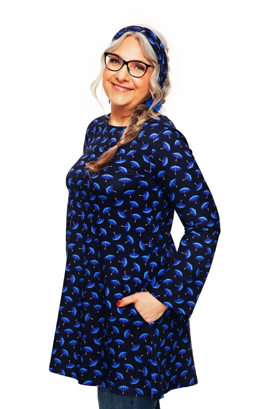 Fashion Annelie tunika Paraply Blå Klänningar