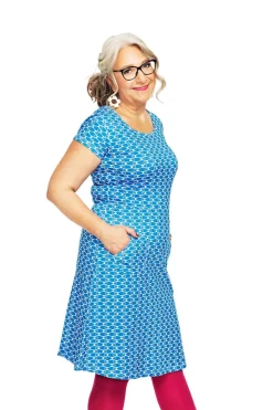 Online Asta klänning Mört Blå Klänningar