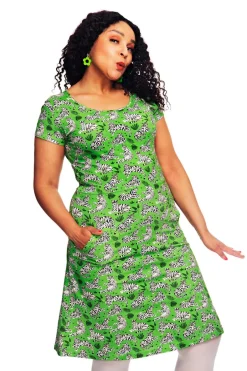 Clearance Asta klänning Tigrar Grön Klänningar