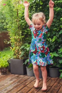 Hot Asta MINI klänning Fågeltivoli Blå Barn Barnkläder