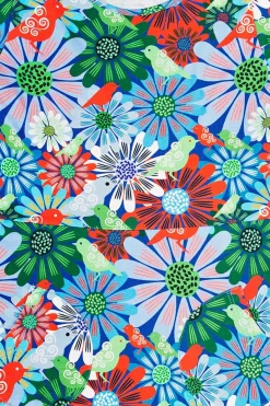 Hot Asta MINI klänning Fågeltivoli Blå Barn Barnkläder