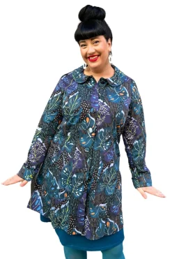 Online Berit kappa Framtid blå Jackor