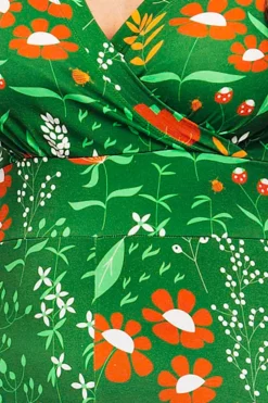 Hot Britta byxdress Bladverk Grön Klänningar