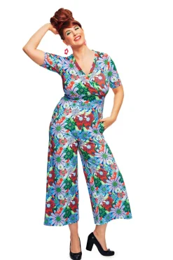 Hot Britta byxdress Fågeltivoli Blå Klänningar