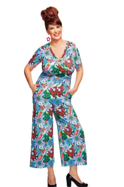 Hot Britta byxdress Fågeltivoli Blå Klänningar