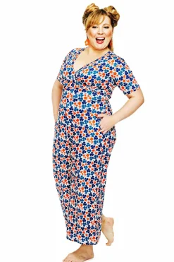 Online Britta byxdress Klöver Orange Klänningar