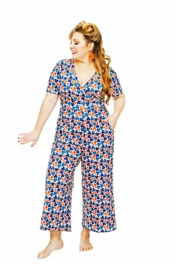 Online Britta byxdress Klöver Orange Klänningar