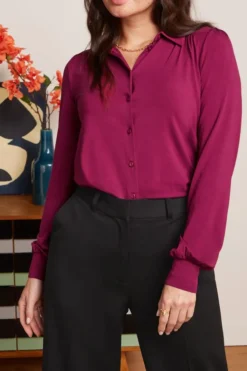 Discount Carina blus Wild fuchsia Toppar