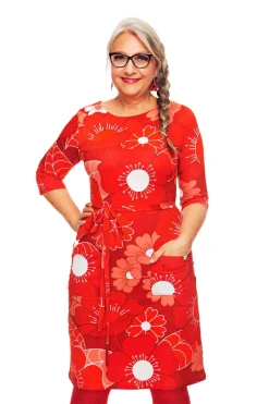 Clearance Doris klänning 1960 Röd Klänningar