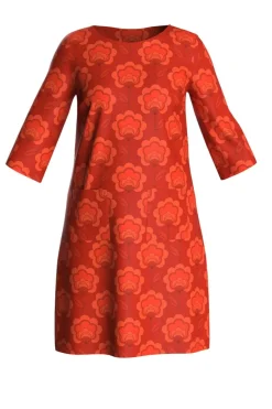 Best Doris klänning Retroblom röd Klänningar