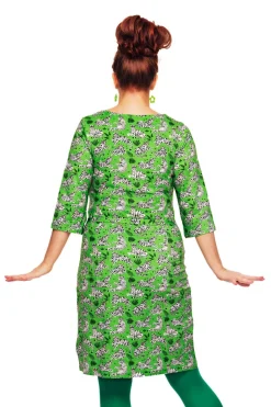 Clearance Doris klänning Tigrar Grön Klänningar