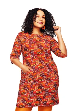 New Doris klänning Vår gata orange Klänningar