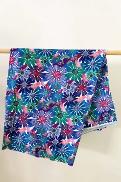 Outlet Ekologiskt trikåtyg Fågeltivoli Lila Tyg