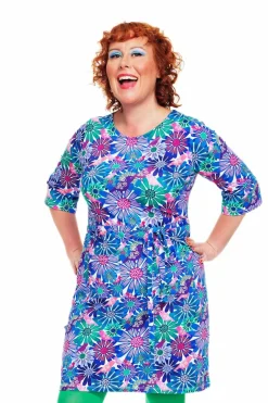 Outlet Ekologiskt trikåtyg Fågeltivoli Lila Tyg