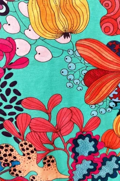 Discount Ekologiskt trikåtyg Kazoo Turkos Tyg