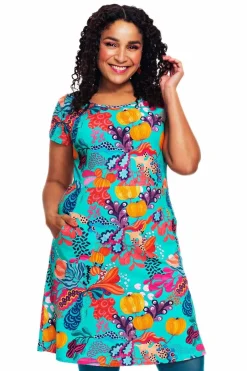 Discount Ekologiskt trikåtyg Kazoo Turkos Tyg