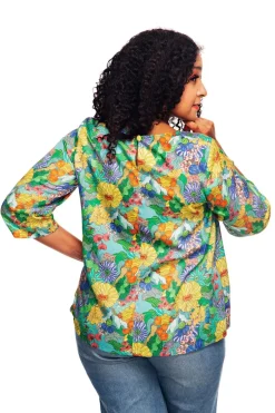 Fashion Elsie topp Illusion Färgglad Toppar