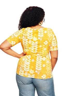 New Elvira topp Växtkraft Gul Toppar