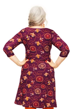 Fashion Ester klänning Tivoli Plommon Klänningar