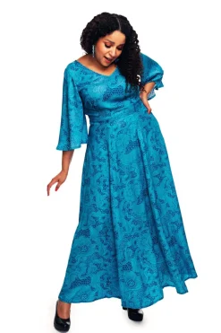 Outlet Greta klänning Rörelse Blå Klänningar