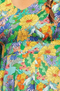 Discount Gullan klänning Illusion Färgglad Klänningar