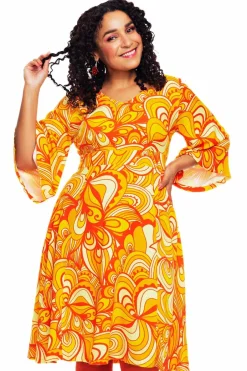 Online Gullan klänning Kraft Gul Klänningar