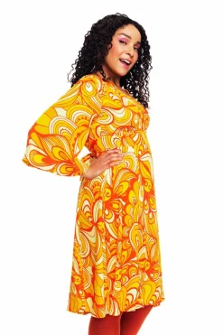 Online Gullan klänning Kraft Gul Klänningar