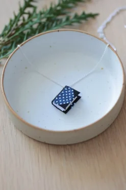 Fashion Halsband silverkedja Midsummer blue dotted Halsband & Armband