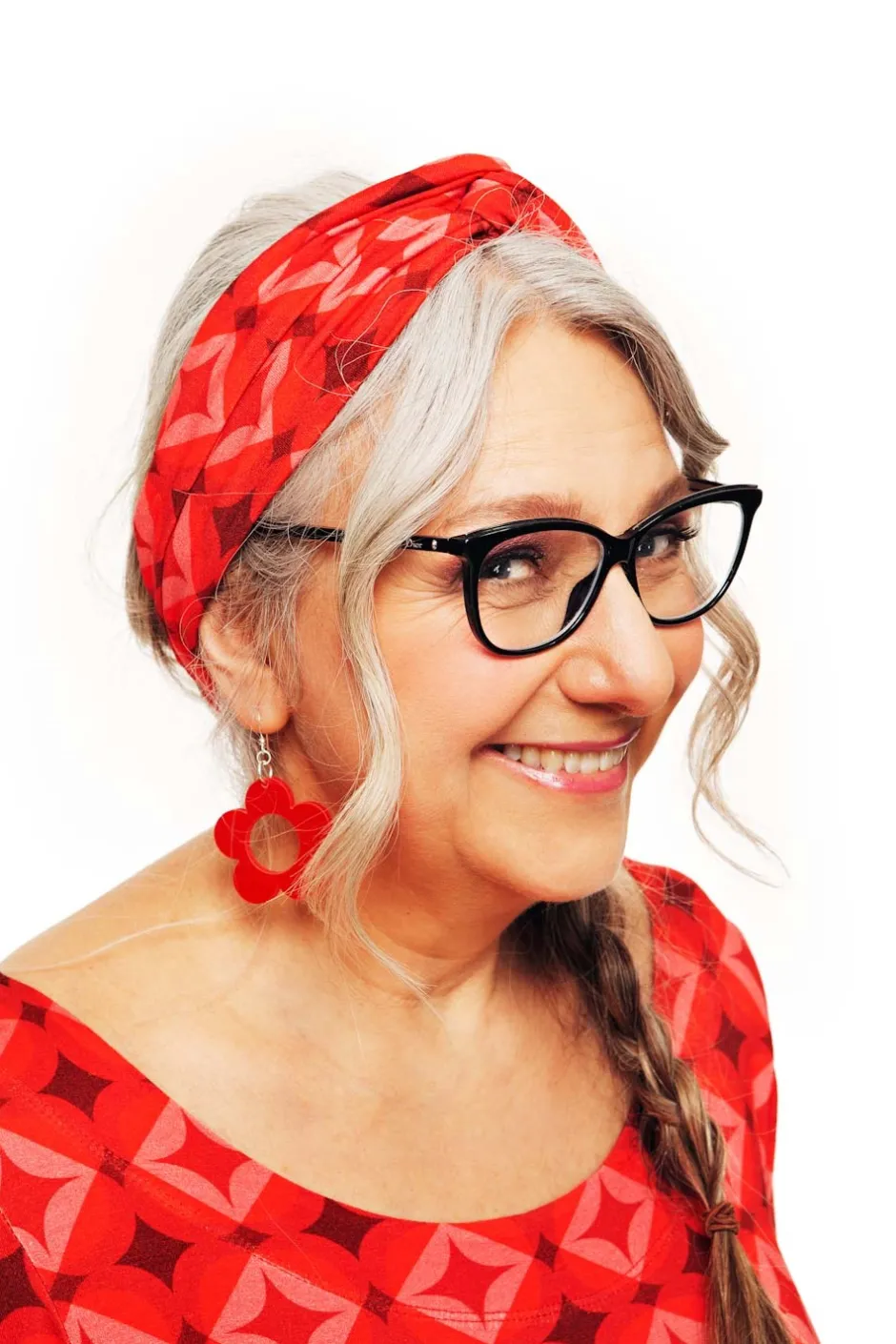 Fashion Hedda hårband Mosaik Röd Hårband