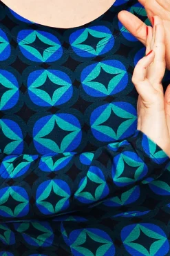 New Helga klänning Mosaik Blå Klänningar