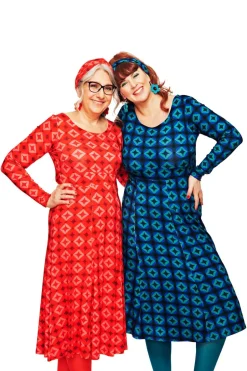 New Helga klänning Mosaik Blå Klänningar