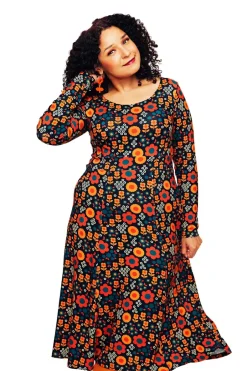 Outlet Helga klänning Nostalgi Orange Klänningar