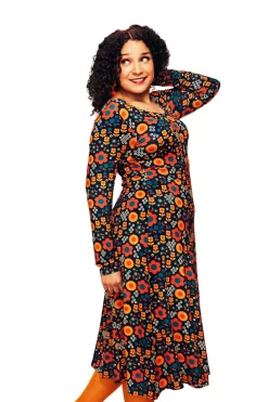 Outlet Helga klänning Nostalgi Orange Klänningar