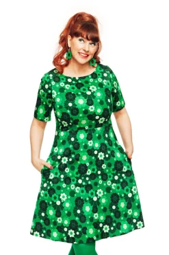 Sale Irma klänning Perspektiv Grön Klänningar