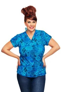 Fashion Jessica topp Illusion Blå Toppar