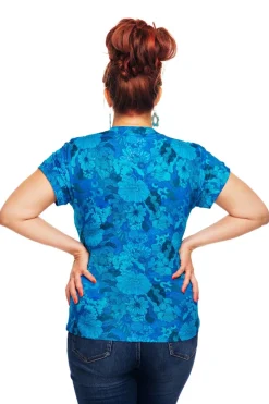 Fashion Jessica topp Illusion Blå Toppar