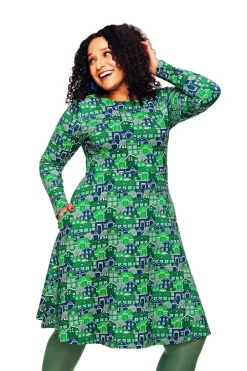 Fashion Kajsa klänning Vår gata grön Klänningar