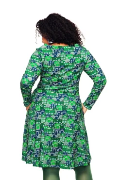 Fashion Kajsa klänning Vår gata grön Klänningar