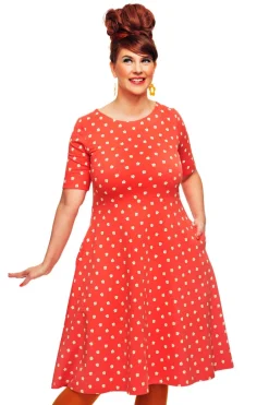 Discount Kamilla klänning Tusensköna korall Klänningar