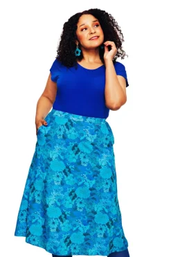 Fashion Lisa kjol Illusion Blå Kjolar