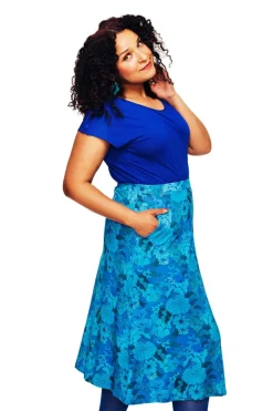 Fashion Lisa kjol Illusion Blå Kjolar