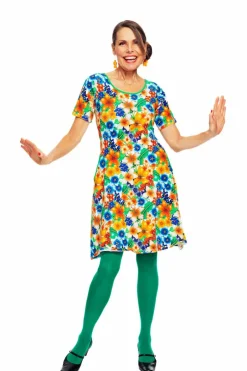 New Magda klänning Blomster Orange Klänningar