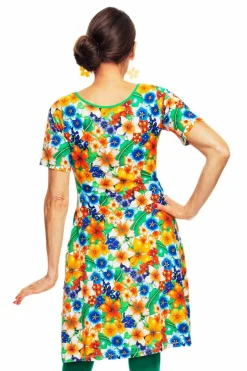 New Magda klänning Blomster Orange Klänningar