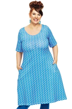 Discount Magda klänning Mört Blå Klänningar