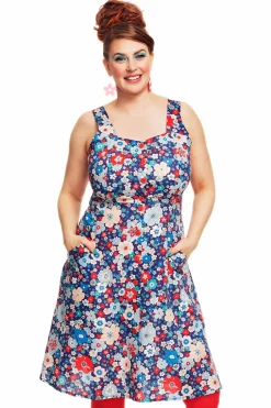 Sale Maja klänning Kreativ Blå Klänningar